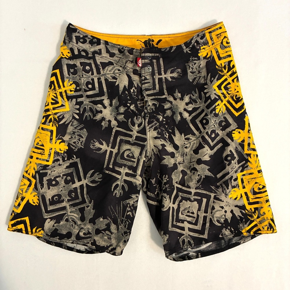 Vtg Y2K Quiksilver Eddie Aikau Board Shorts Fits Size 32 Waimea Bay Tribal READ